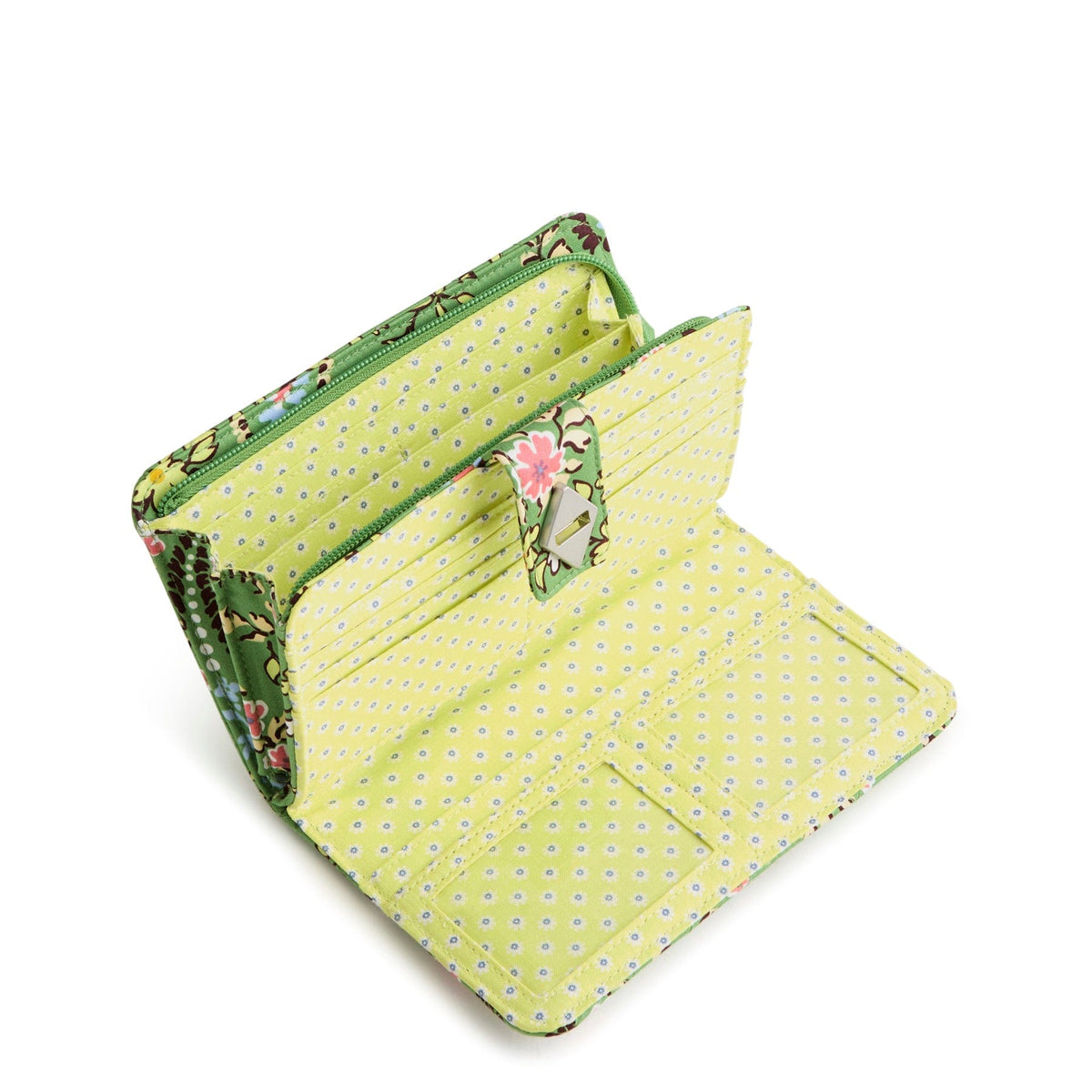 Turnlock Wallet in Hollyhock Paisley