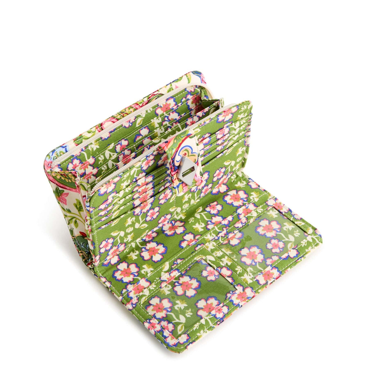 Turnlock Wallet in Vibrant Paisley