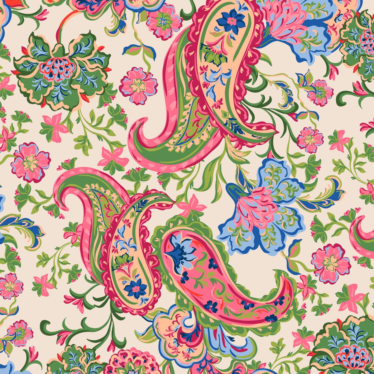 Turnlock Wallet in Vibrant Paisley