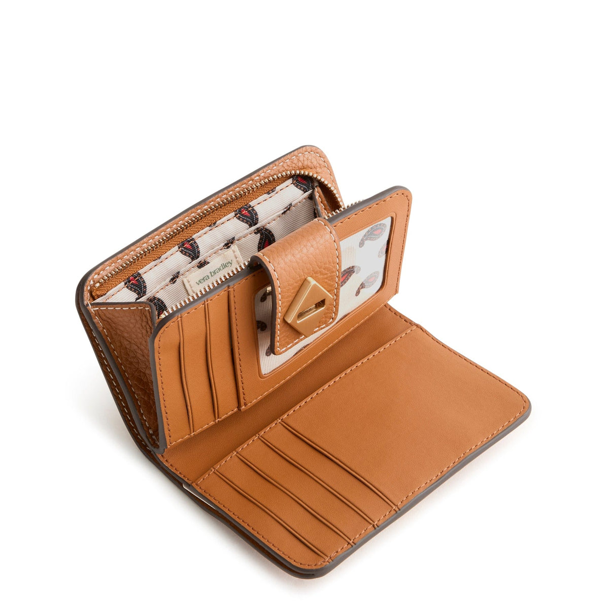 Small Turnlock Wallet in Roasted Pecan