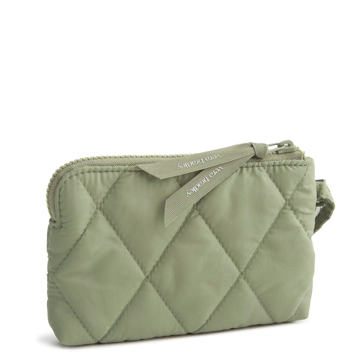 Clip and Zip Wristlet in Deep Lichen Green
