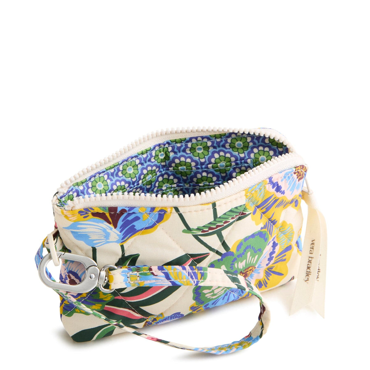 Clip and Zip Wristlet in Gardenia Garden