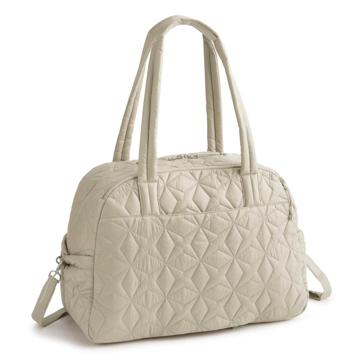 Air Birdie Large Weekender Travel Bag in Aluminum with Cottage Cream