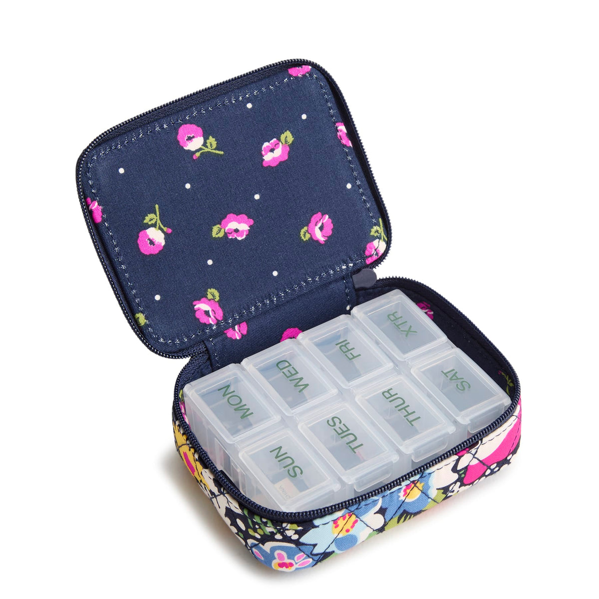 Travel Pill Case in Poppy Fields