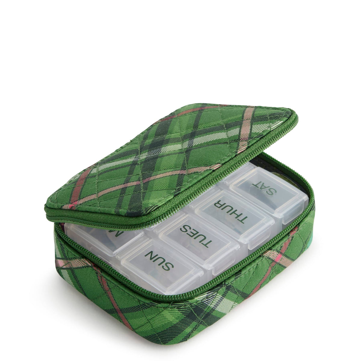 Travel Pill Case in Chelsea Plaid