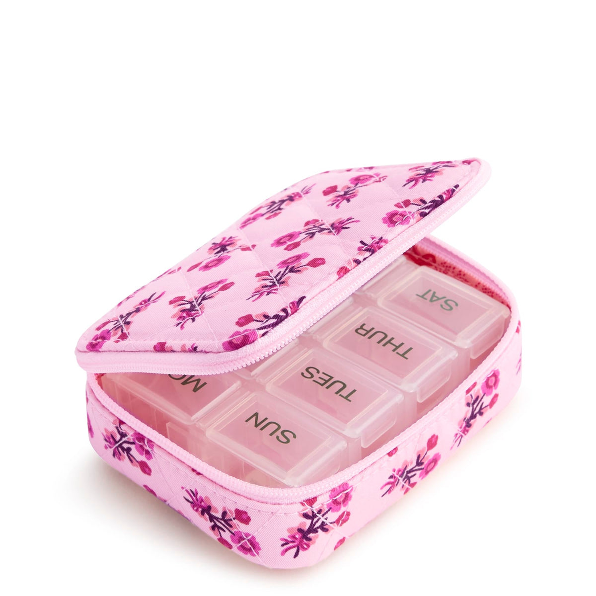 Travel Pill Case in Melissa Ditsy Pink