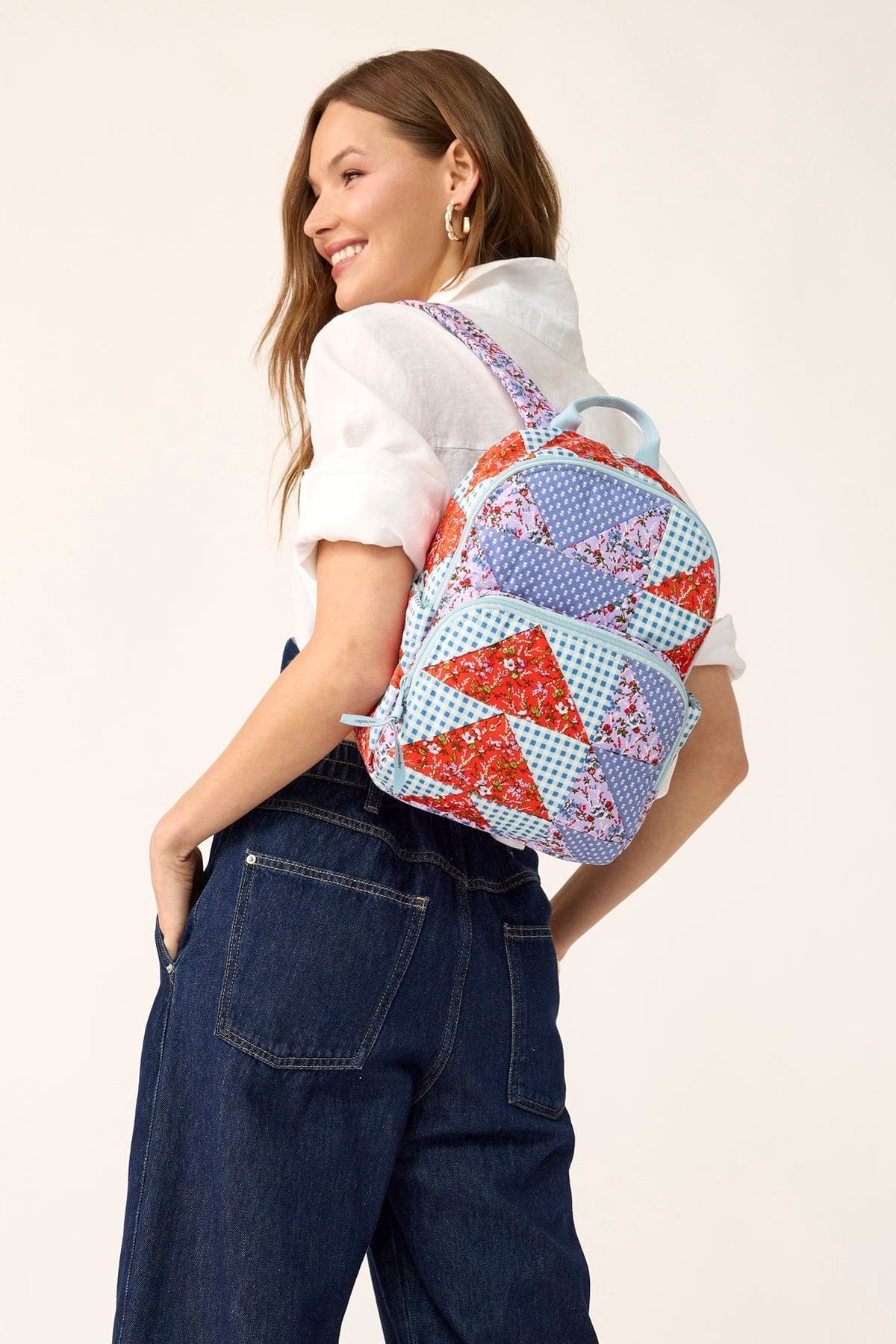 Small Banbury Backpack in Flying Geese Patchwork