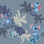 Disney Harwick Large Messenger in Stitch Leafy Blooms Chambray