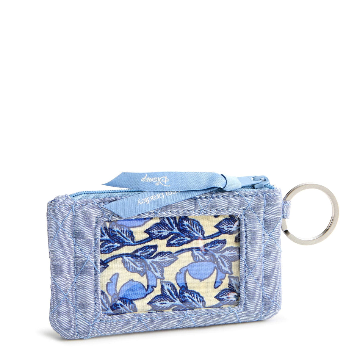 Disney Zip ID Case in Stitch Leafy Blooms Chambray