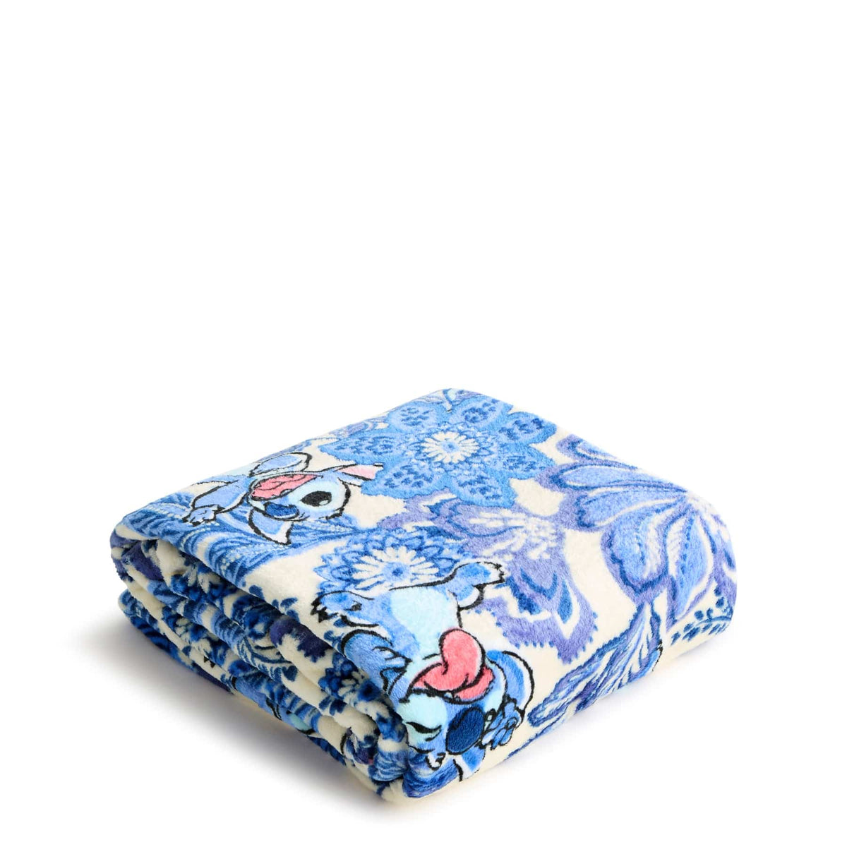 Disney Plush Throw Blanket in Stitch Leafy Blooms