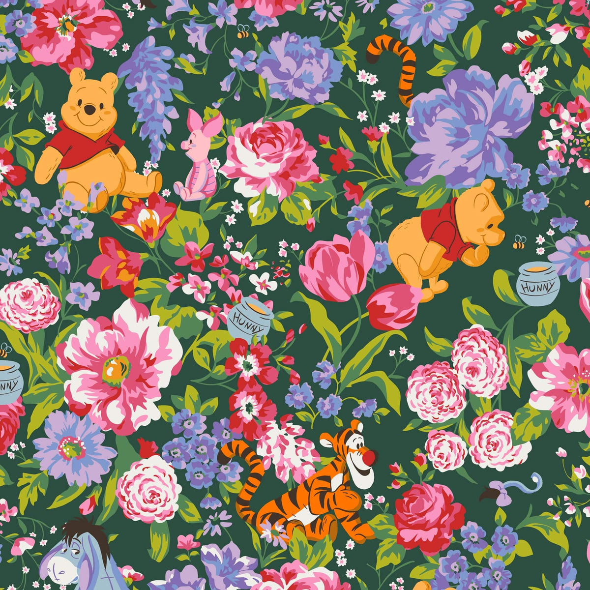 Disney Plush Throw Blanket in Winnie the Pooh Springtime