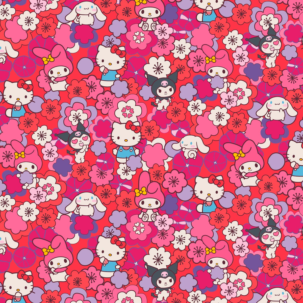 Hello Kitty and Friends Large Original Duffel in Hello Kitty Hello Floral