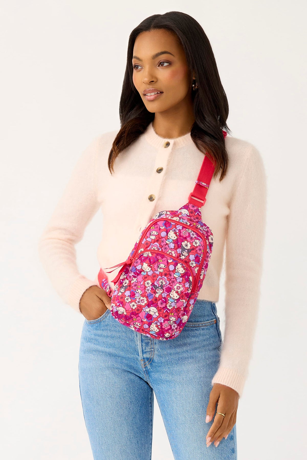 Hello Kitty and Friends Lorman Sling Backpack in Hello Kitty Hello Floral