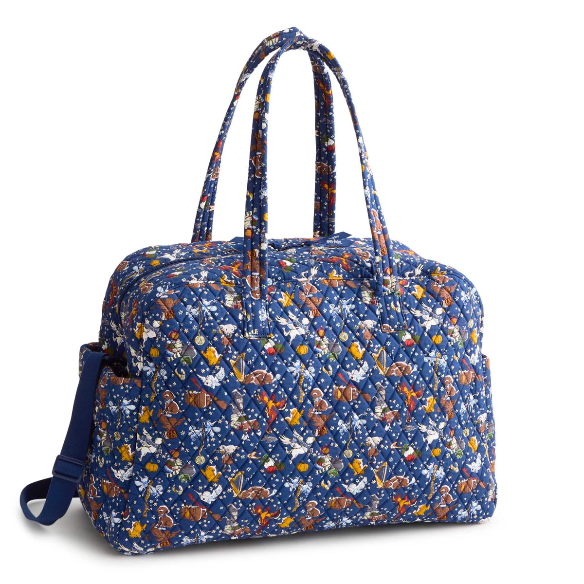 Harry Potter Large Weekender Travel Bag in Friends at Hogwarts Ditsy Navy