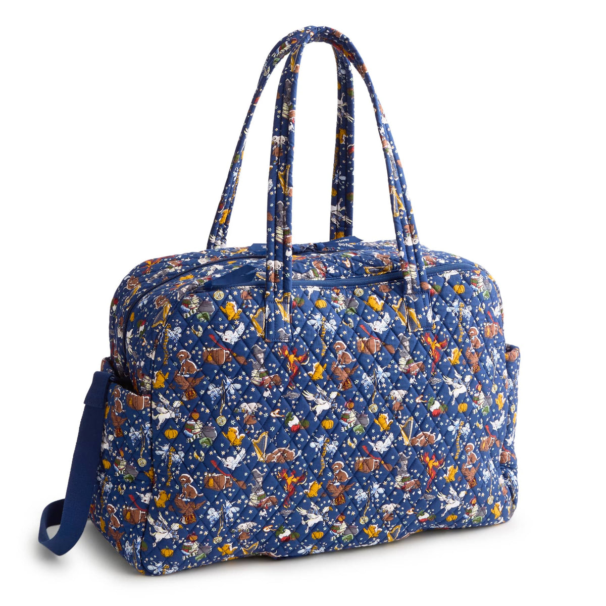 Harry Potter Large Weekender Travel Bag in Friends at Hogwarts Ditsy Navy