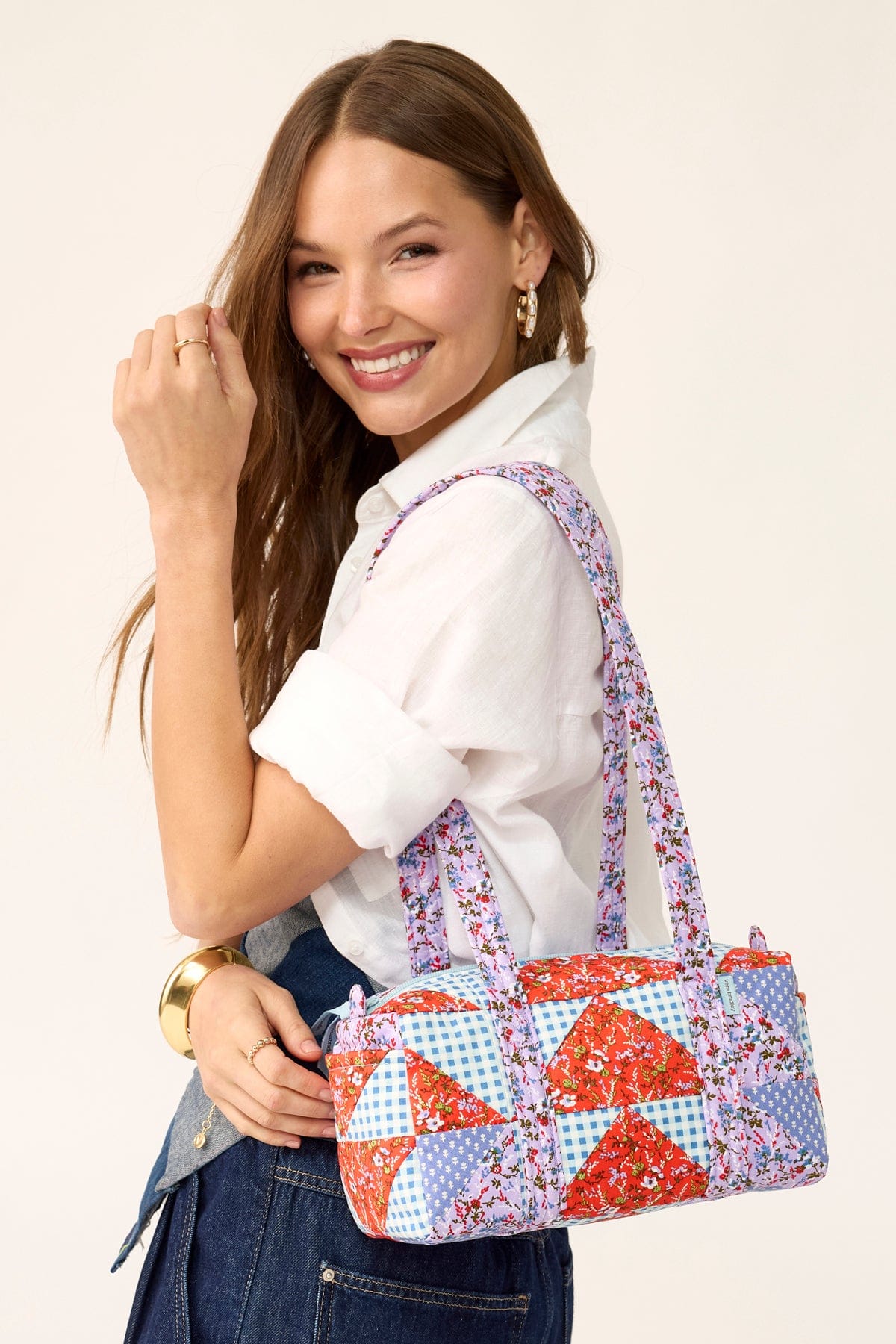 Original 100 Handbag in Flying Geese Patchwork