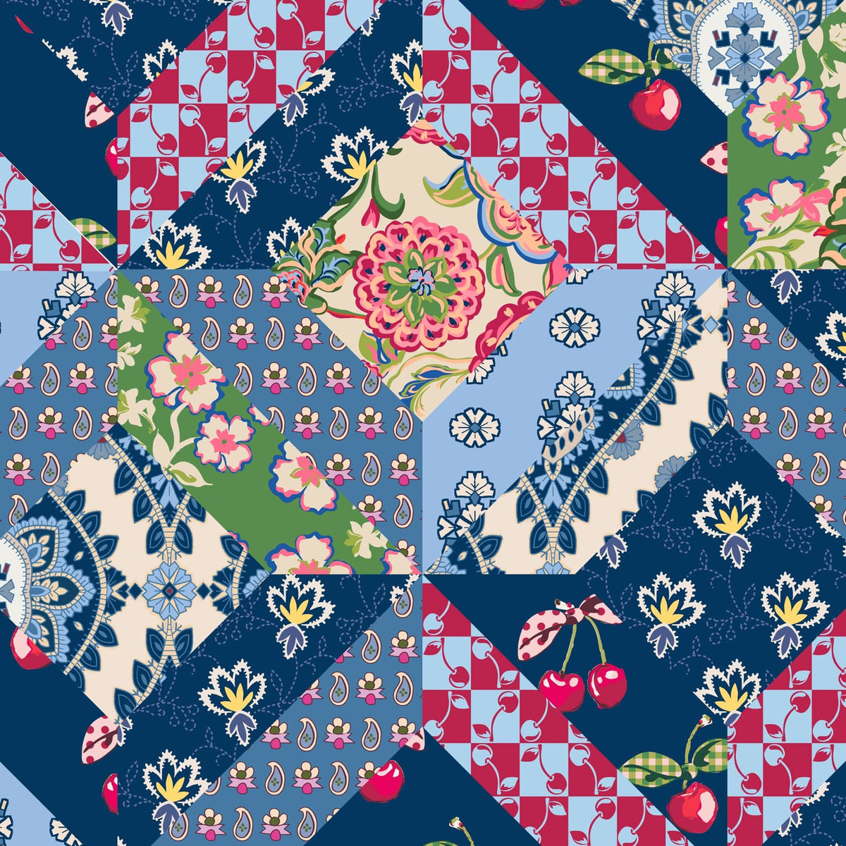 Large Original Duffel in Trellis Patchwork