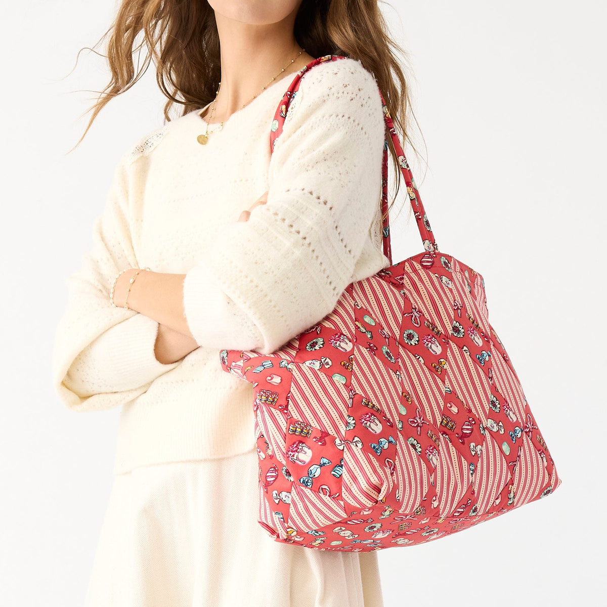 Hathaway Tote Bag in Diamond Patchwork Somethin Sweet