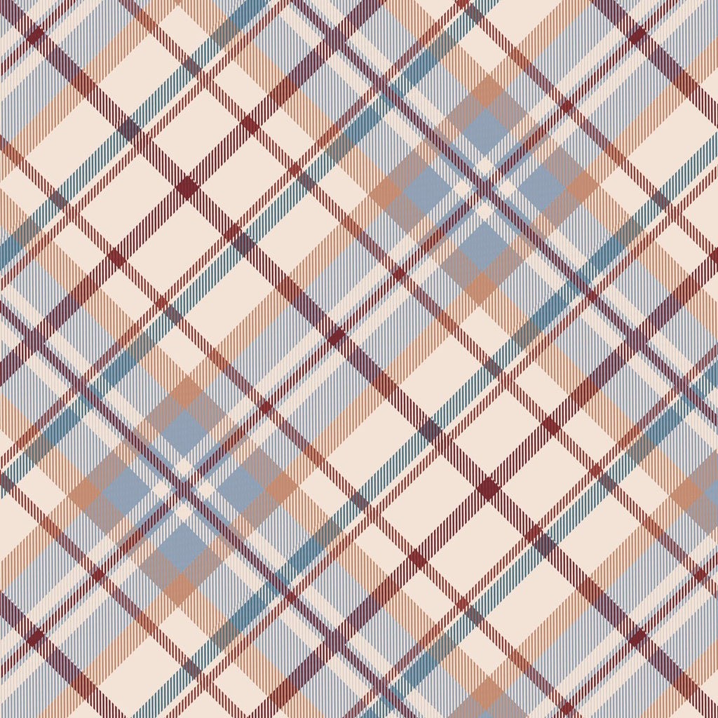 Becca Blue Light Reading Glasses in Blue Leaf Tartan Plaid