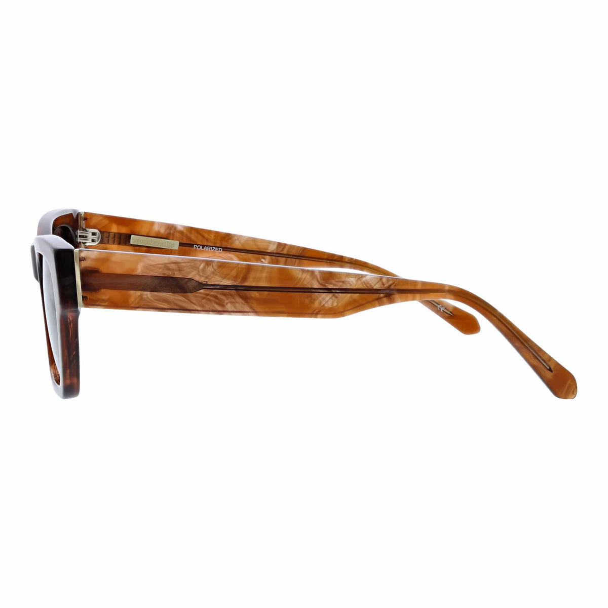 Eelin Polarized Sunglasses in Brown Horn