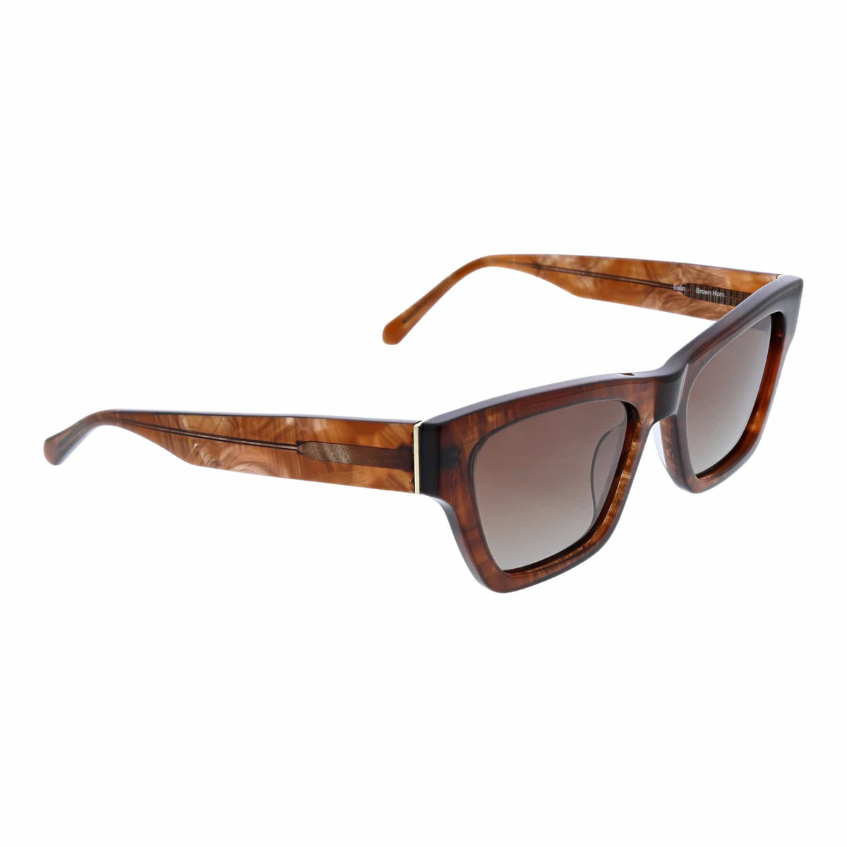Eelin Polarized Sunglasses in Brown Horn