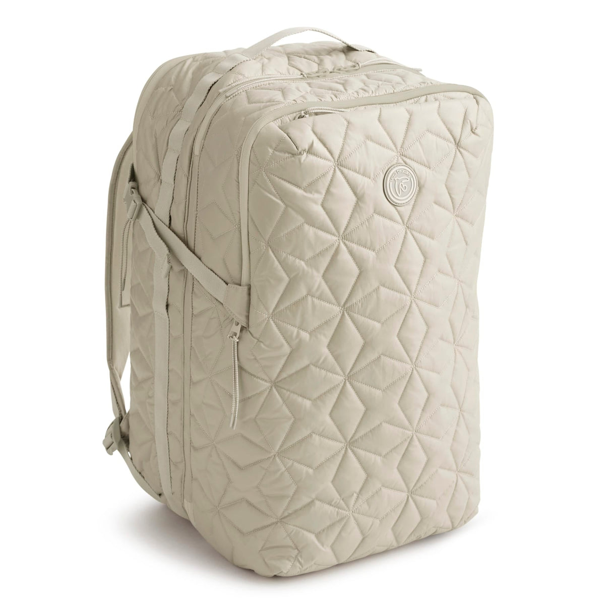 Air Birdie Travel Backpack in Aluminum with Cottage Cream