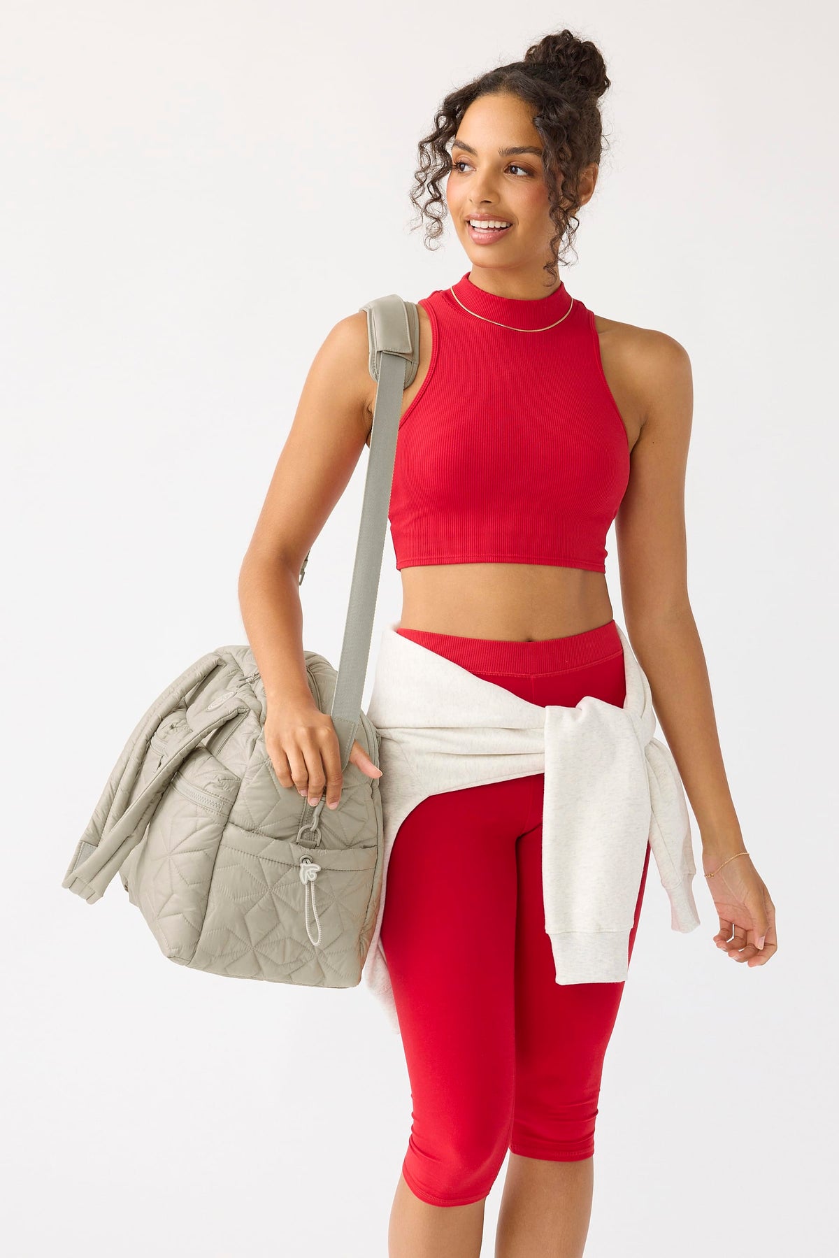 Air Birdie Weekender Travel Bag in Aluminum with Cottage Cream