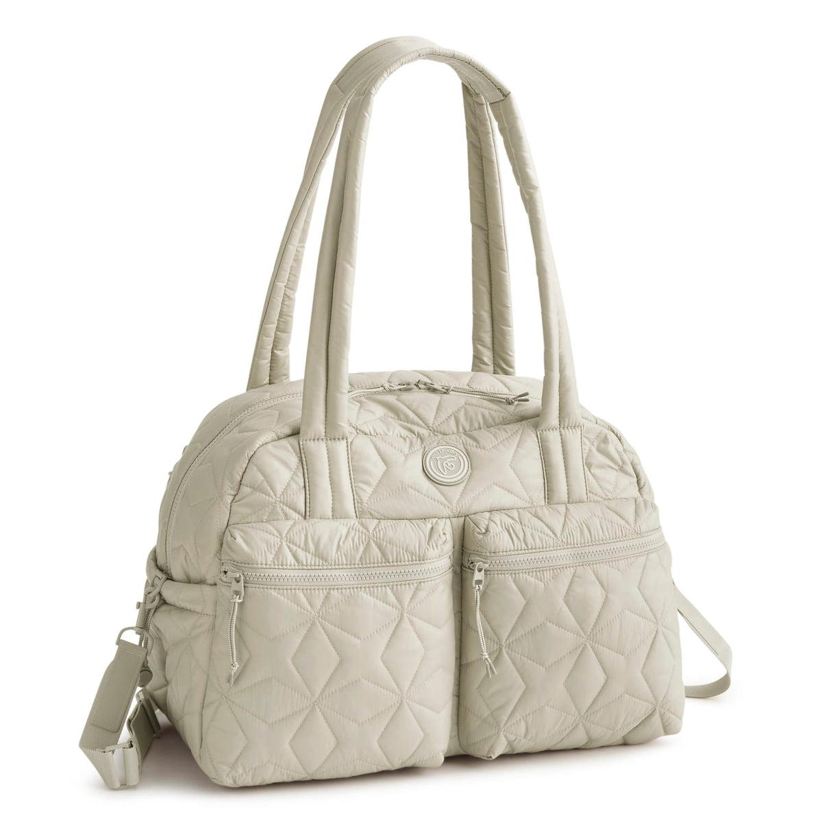 Air Birdie Weekender Travel Bag in Aluminum with Cottage Cream