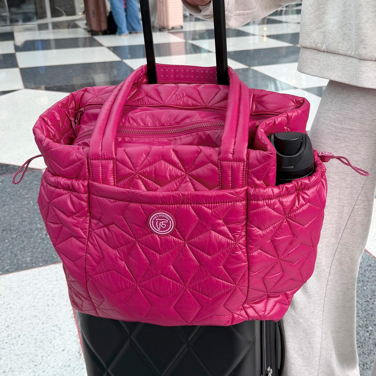 Air Birdie Travel Tote in Dark Berry with Cashmere Rose