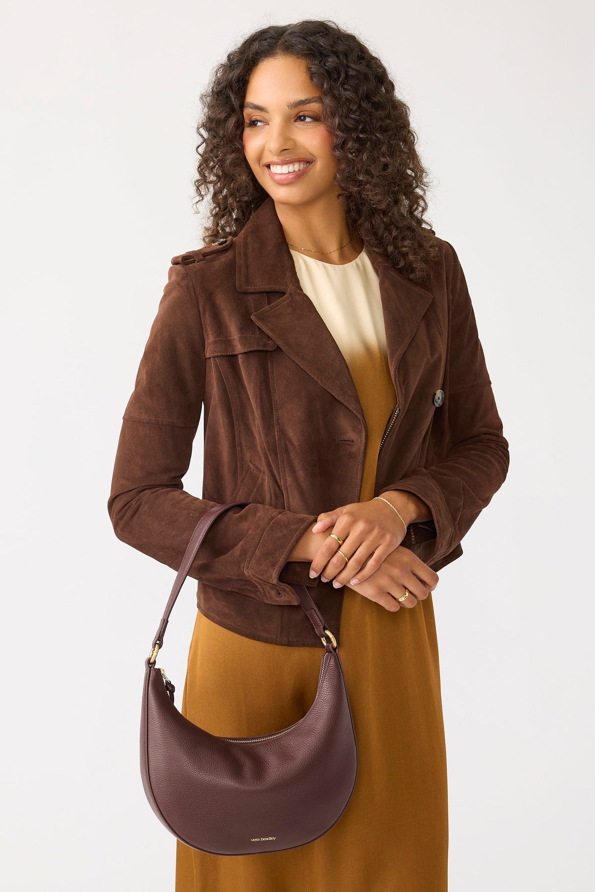 Clara Convertible Shoulder Bag in Bitter Chocolate