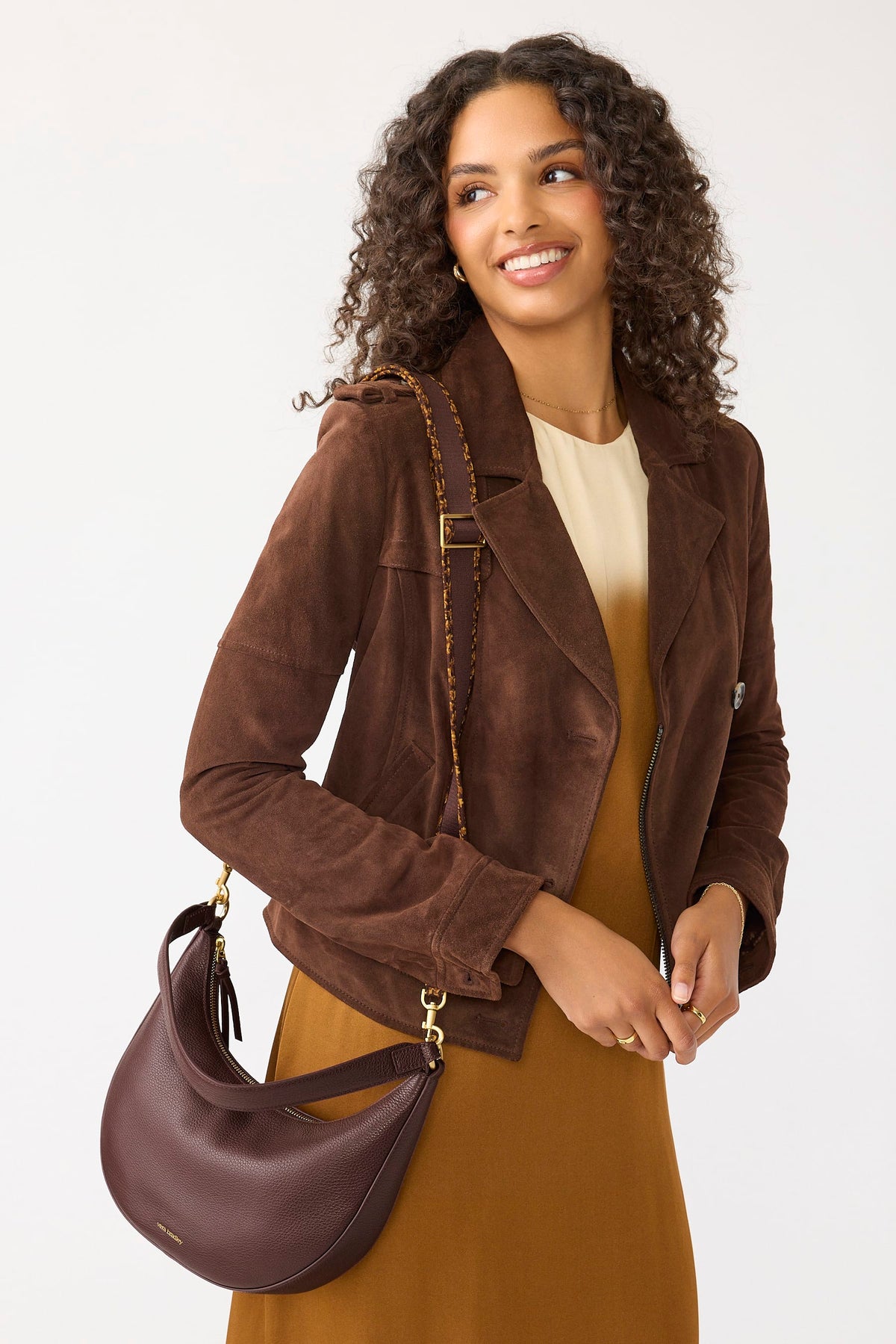 Clara Convertible Shoulder Bag in Bitter Chocolate