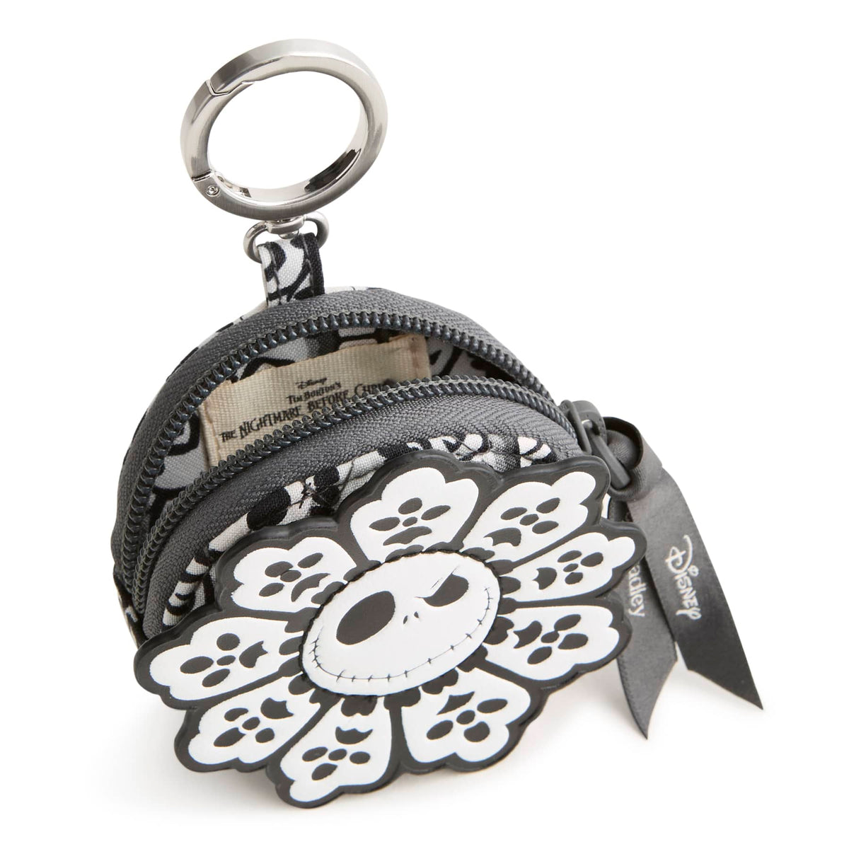 Disney Tim Burton's The Nightmare Before Christmas Zip Earbud Bag Charm in The Nightmare Before Christmas Stripe