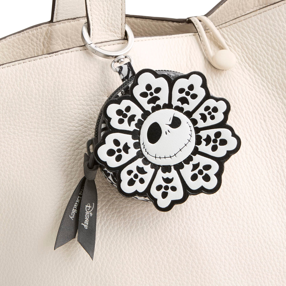 Disney Tim Burton's The Nightmare Before Christmas Zip Earbud Bag Charm in The Nightmare Before Christmas Stripe