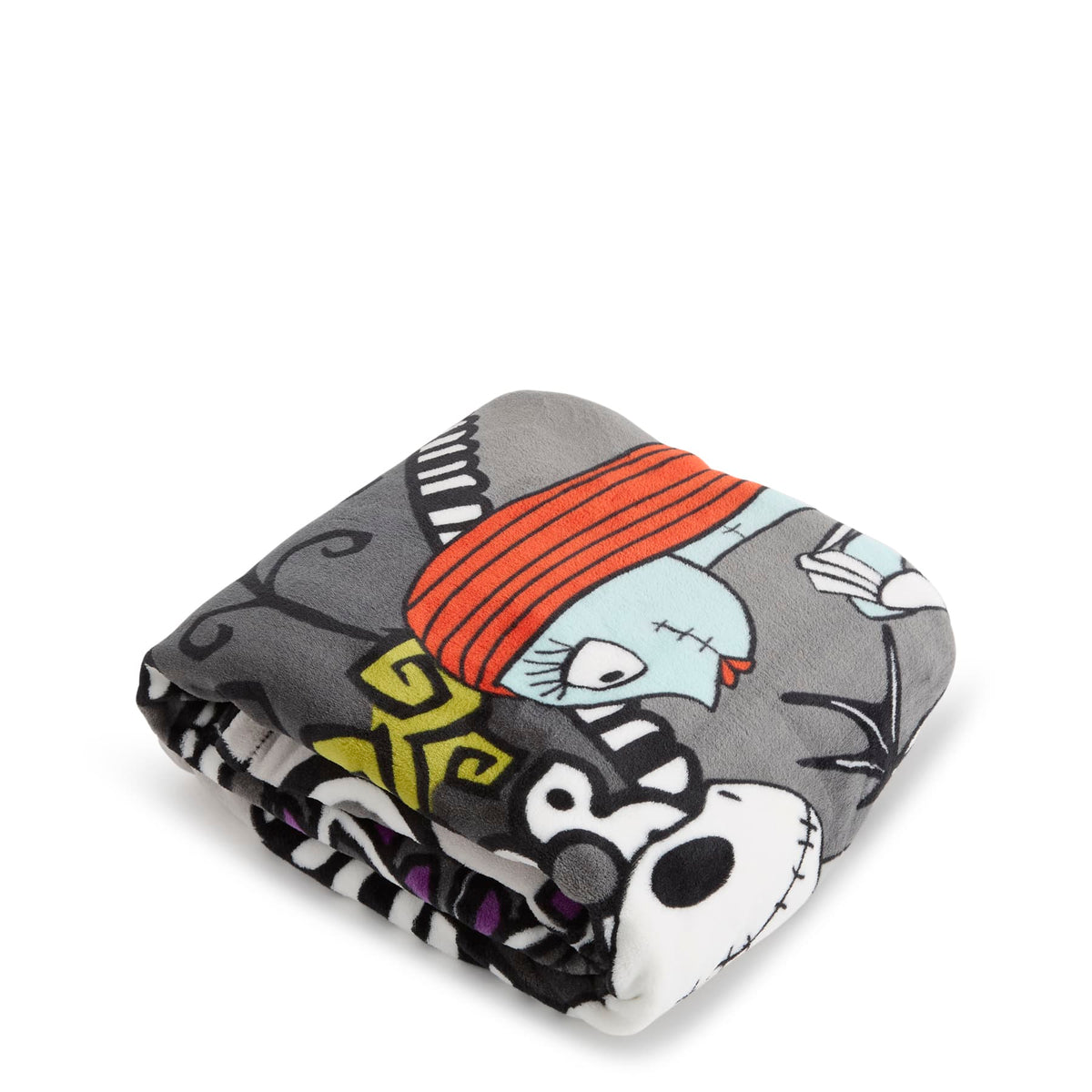 Disney Tim Burton's The Nightmare Before Christmas Plush Throw Blanket in The Nightmare Before Christmas Paisley