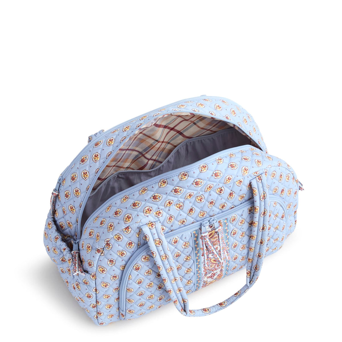 Weekender Travel Bag in Blue Leaf