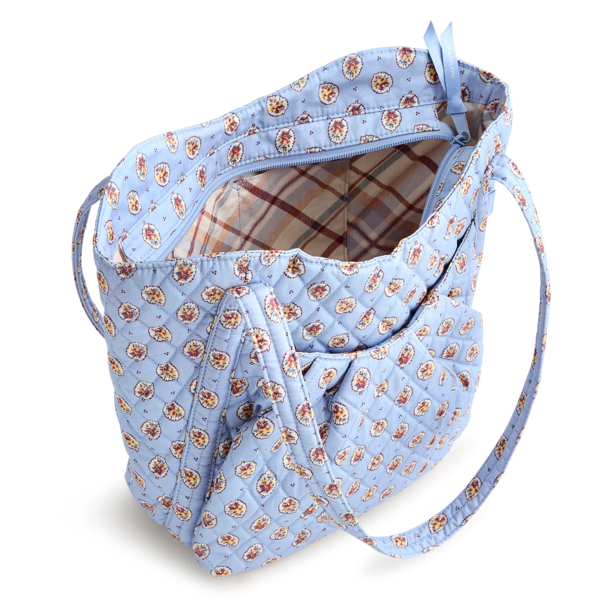 Amanda Shoulder Bag in Blue Leaf