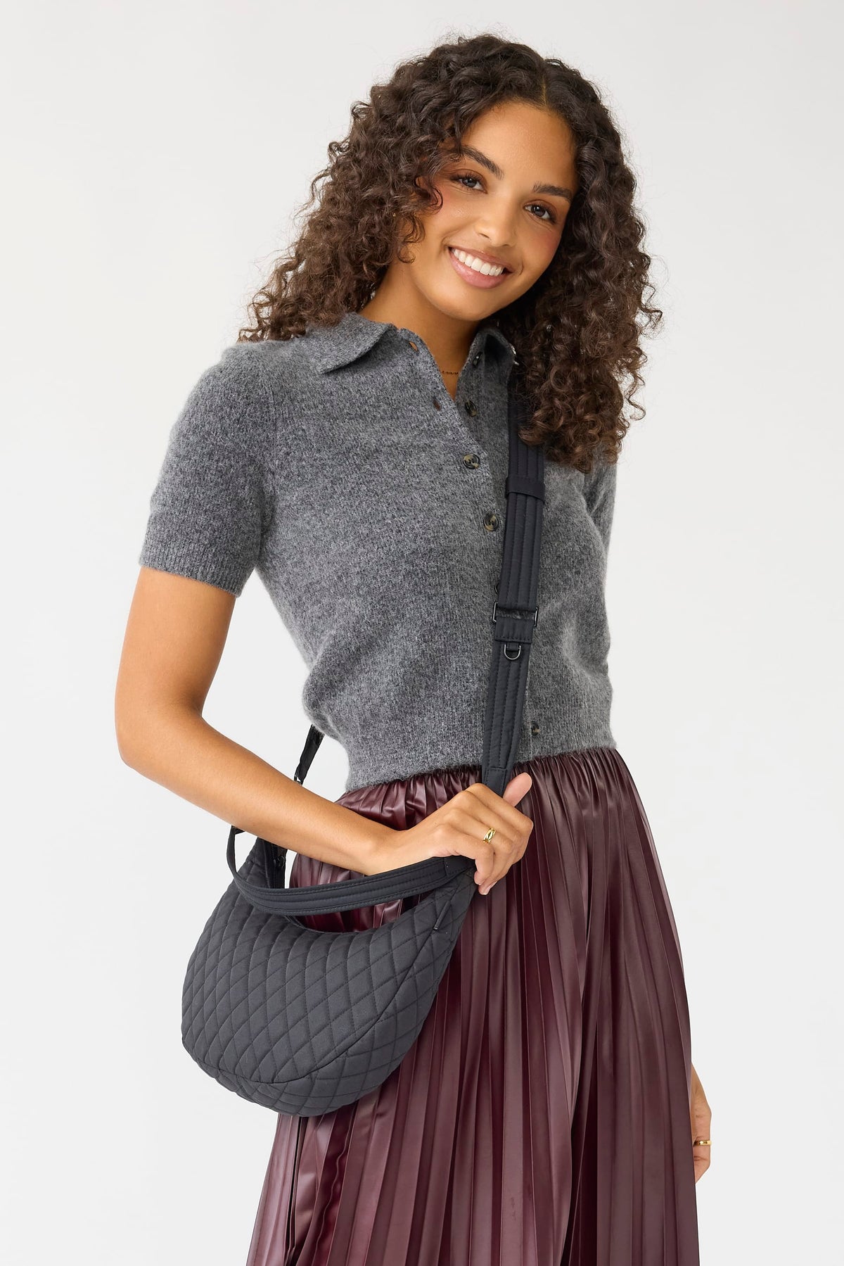 Clara Convertible Shoulder Bag in Moonless Night