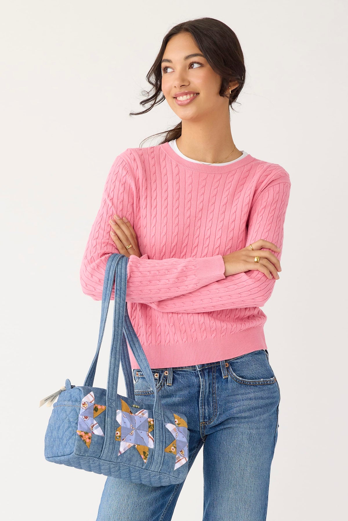 Original 100 Handbag in Pinwheel Riverside Denim