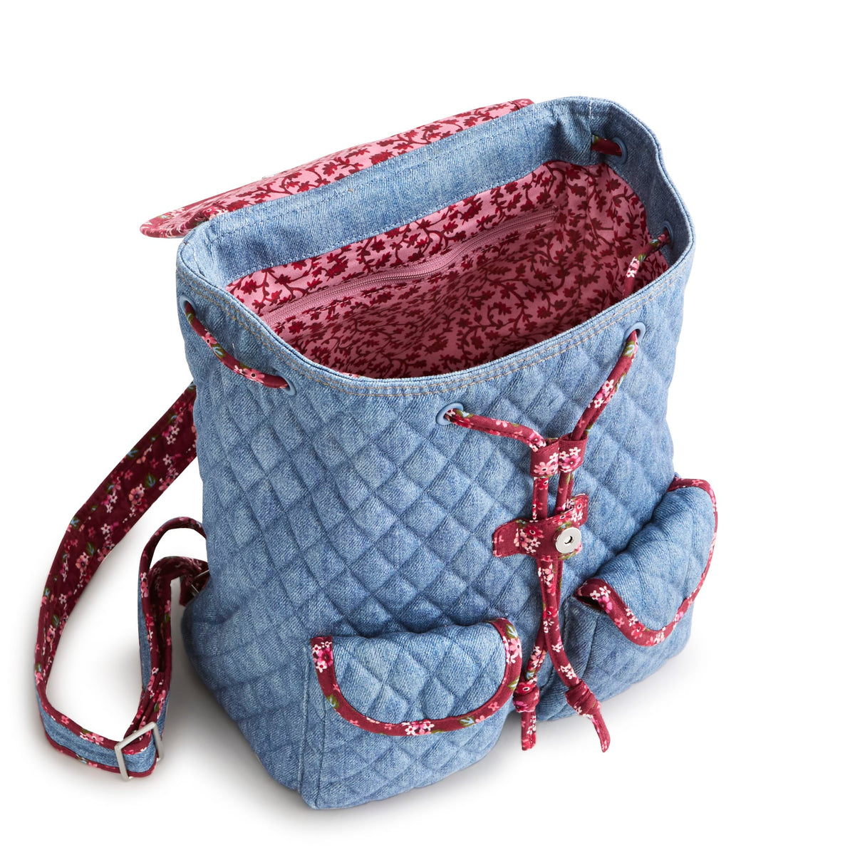 Deluxe Drawstring Backpack in Riverside Denim