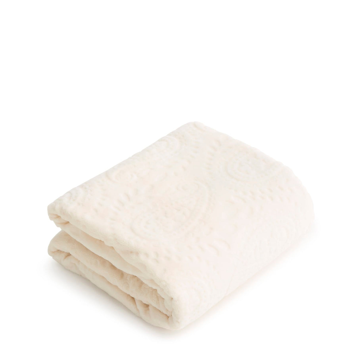 Plush Throw Blanket in Antique White
