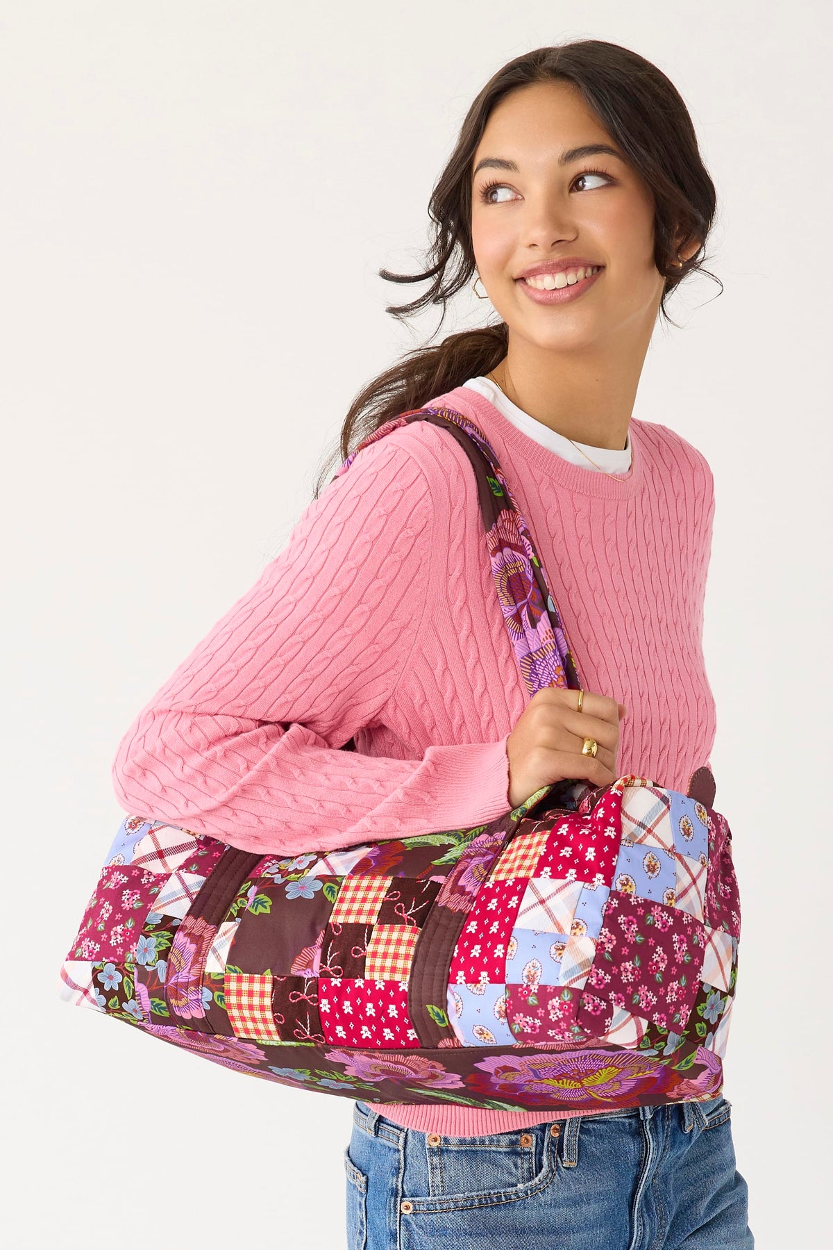 Small Original Duffel in Festive Check Patchwork