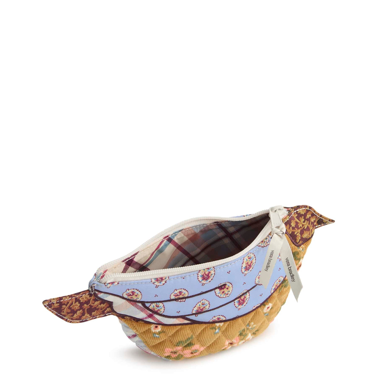 Bird Shaped Cosmetic Case in Pinwheel Riverside Denim