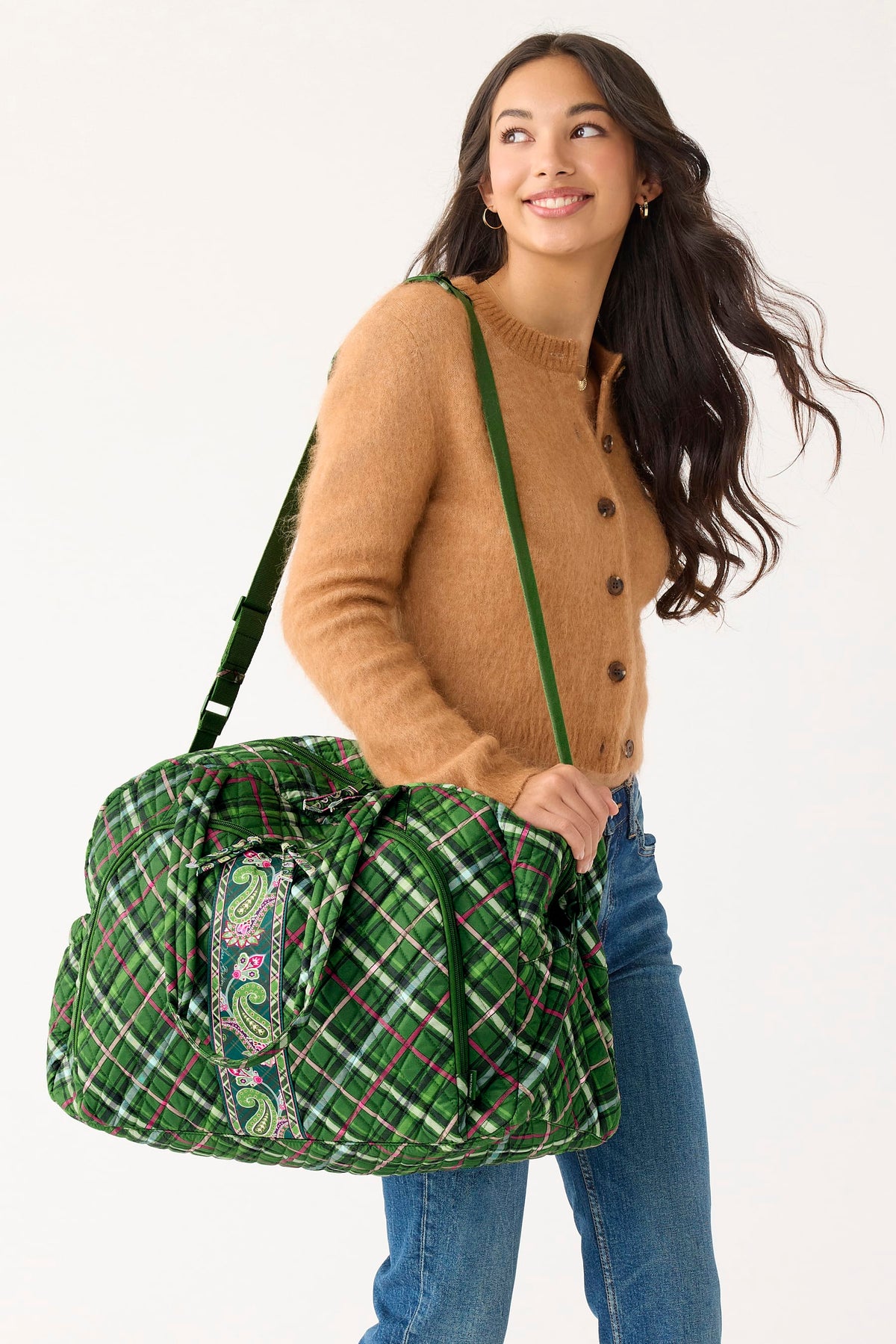 Large Weekender Travel Bag in Chelsea Plaid