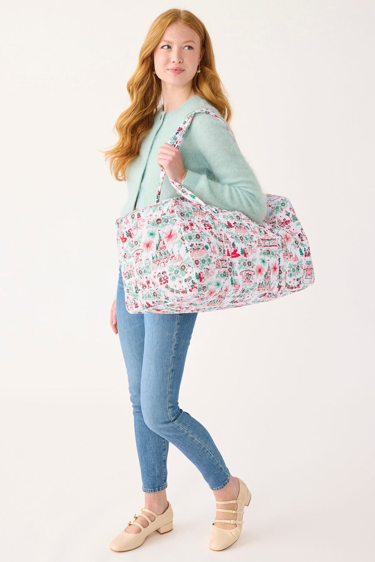 Disney Holiday Ever After Large Original Duffel in Holiday Ever After Floral