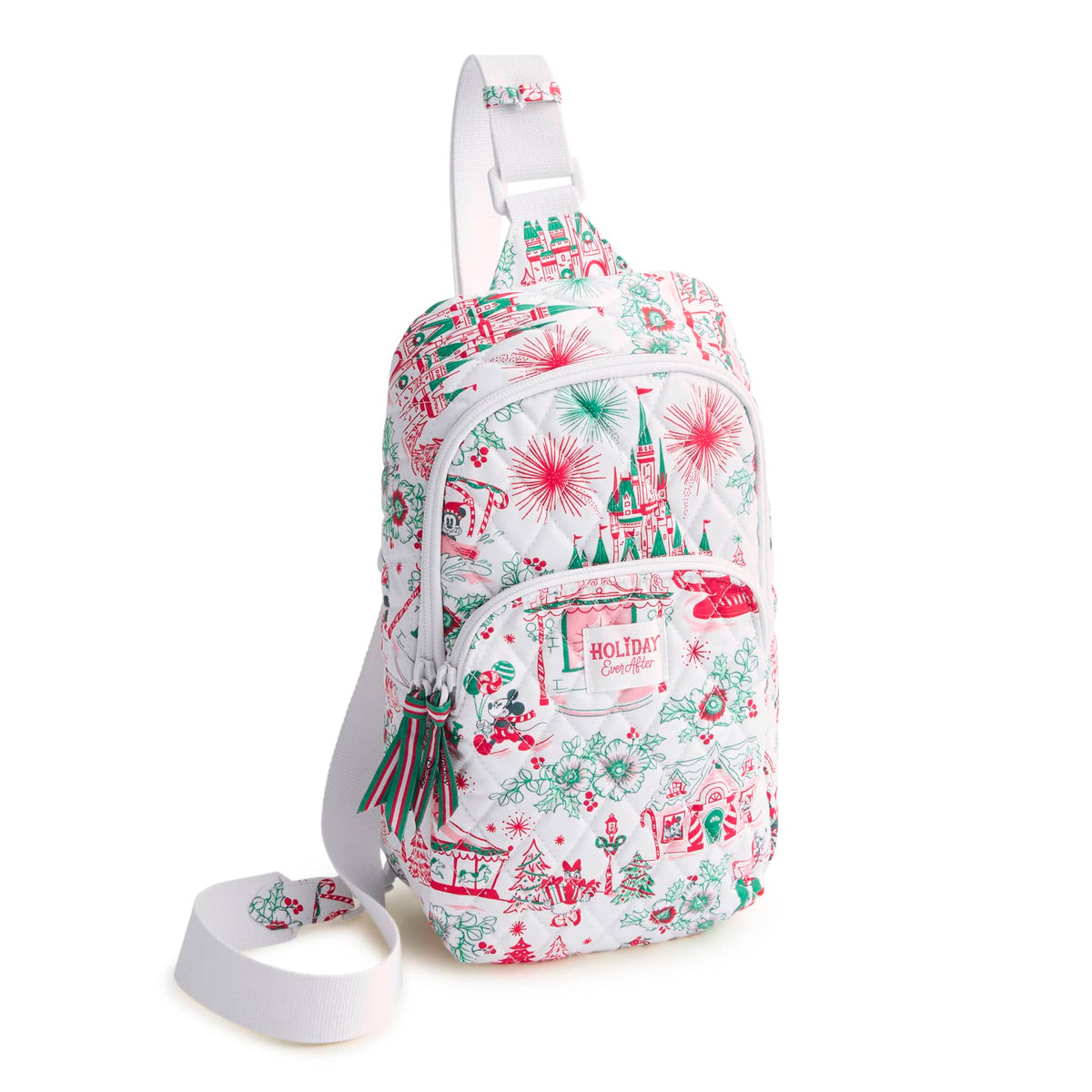 Disney Holiday Ever After Lorman Sling Backpack in Holiday Ever After Floral