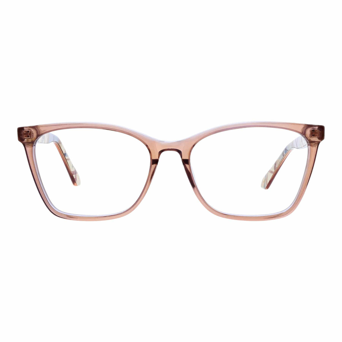 Clara Blue Light Reading Glasses in Blue Leaf Tartan Plaid