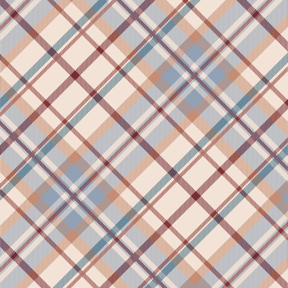 Clara Blue Light Reading Glasses in Blue Leaf Tartan Plaid