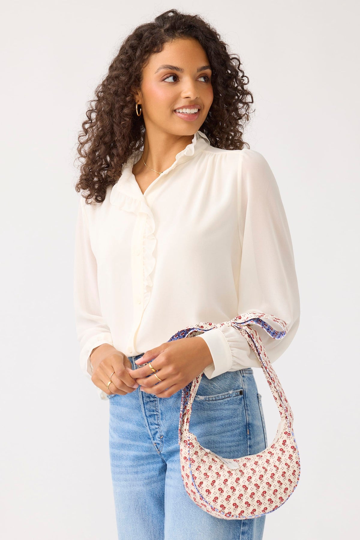 Mini Clara Bow Shoulder Bag in Rachel Ditsy
