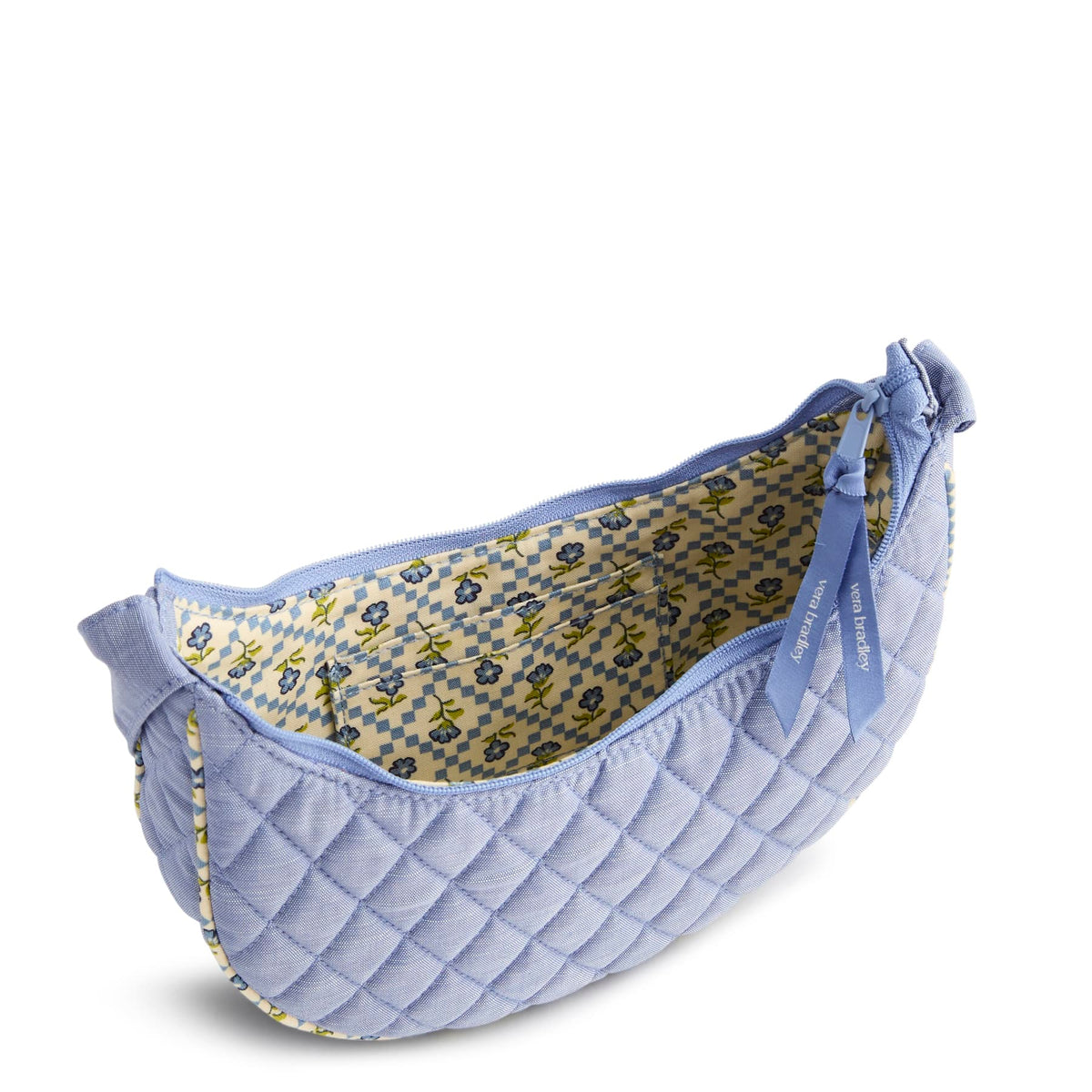 Mini Clara Bow Shoulder Bag in Blue Chambray