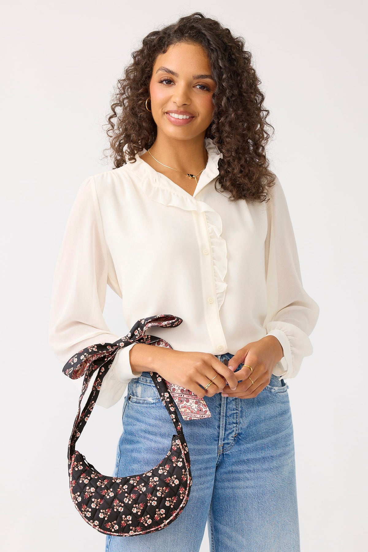 Mini Clara Bow Shoulder Bag in Melissa Ditsy